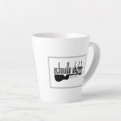 Tasse Latte Logo de la société Asheville Ukulele (Angle droit)