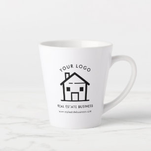 Tasse Latte Logo d'entreprise de l'agent immobilier personnali