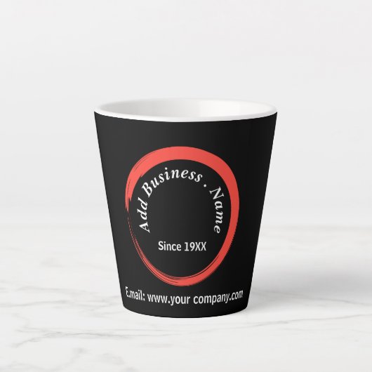 Tasse Latte logo d'entreprise minimaliste propre simple d'entr (Devant)