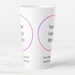 Tasse Latte Logo d'entreprise   Modèle d'entreprise moderne