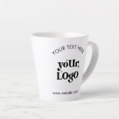 Tasse Latte Logo d'entreprise personnalisé (Angle droit)