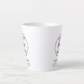 Tasse Latte Logo d'entreprise simple blanc (Devant)