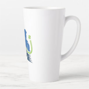Tasse Latte Logo du club de tennis - Action dynamique, Style s