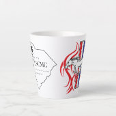 Tasse Latte Logo du CSCMC avec Tribal (Devant)