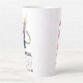 Tasse Latte Logo du programme d'équipage commercial de la NASA (Devant)