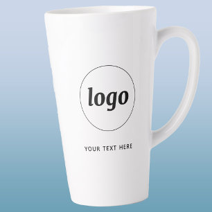 Tasse Latte Logo et texte simple pour la promotion des affaire