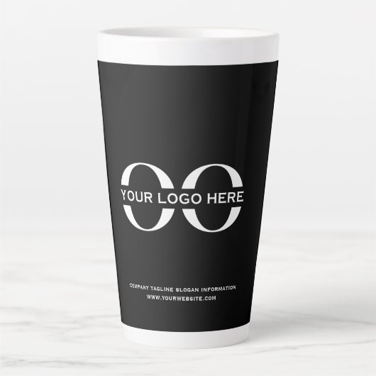 Tasse Latte Logo minimaliste de l'entreprise (Devant)