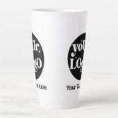 Tasse Latte Logo minimaliste et commerce de texte (Devant)