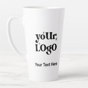 Tasse Latte Logo minimaliste et commerce de texte