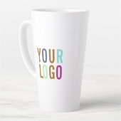 Tasse Latte Logo personnalisé de la grande boîte en latte (Angle gauche)