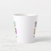 Tasse Latte Logo personnalisé de la grande boîte en latte (Devant)