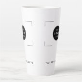 Tasse Latte Logo personnalisé marque d'entreprise simple (Devant)