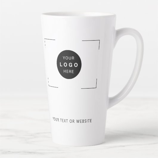 Tasse Latte Logo personnalisé marque d'entreprise simple (Droite)