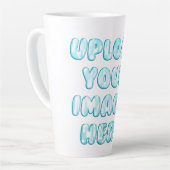 Tasse Latte Logo simple, texte et image en taille réelle (Angle gauche)