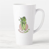 Tasse Latte Logo SuspectCelery™ Circle Celery avec trait (Droite)