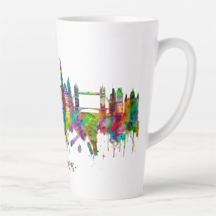 Tasse Latte London England Skyline