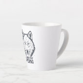 Tasse Latte Lone Wolf Strength and Resilience (Angle droit)
