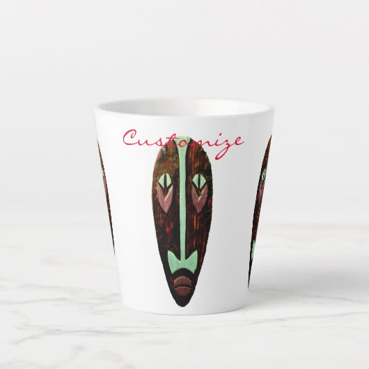Tasse Latte Long Tonnerre de Masque Tiki (Devant)