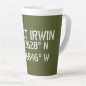 Tasse Latte Longitude de la latitude de Fort Irwin (Angle droit)