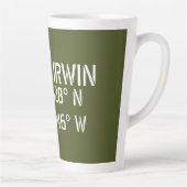 Tasse Latte Longitude de la latitude de Fort Irwin (Droite)