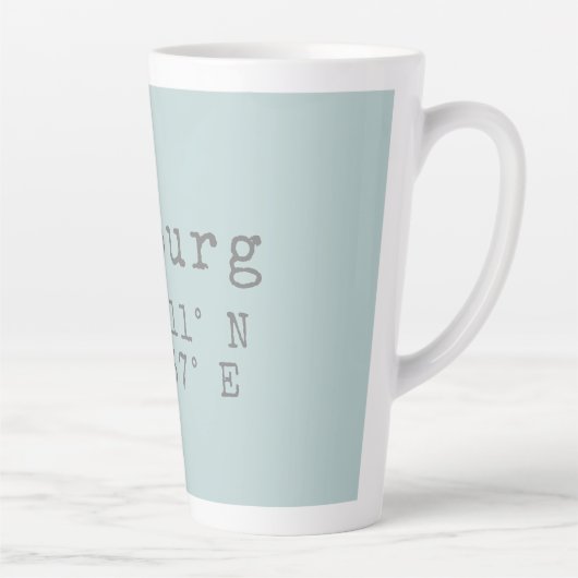 Tasse Latte Longitude de la latitude de Hambourg (Droite)