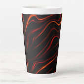 Tasse Latte Longue trace rouge sur l'arrière - plan noir (Devant)