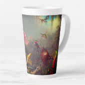 Tasse Latte L'orchidée de Cattleya et trois colibris Heade (Angle droit)