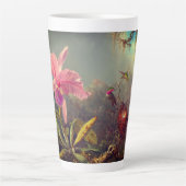 Tasse Latte L'orchidée de Cattleya et trois colibris Heade (Devant)