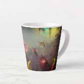 Tasse Latte L'orchidée de Cattleya et trois colibris Heade (Angle droit)