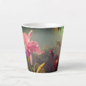 Tasse Latte L'orchidée de Cattleya et trois colibris Heade (Devant)