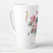 Tasse Latte Lotus Flower Design  (Angle gauche)