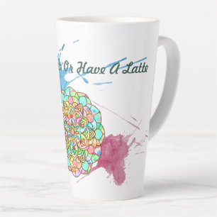 Tasse Latte Lotus Mandala