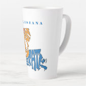 Tasse Latte Louisiane surnom Word Art (Angle droit)