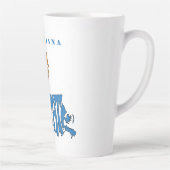 Tasse Latte Louisiane surnom Word Art (Droite)
