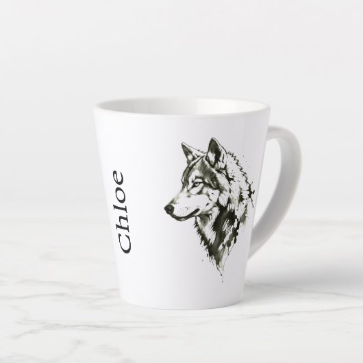 Tasse Latte Loup (Angle droit)