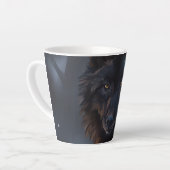Tasse Latte Loup noir (Angle gauche)