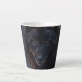 Tasse Latte Loup noir (Devant)