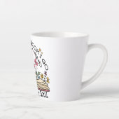 Tasse Latte Louveur de livres floraux (Droite)