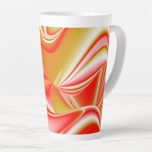 Tasse Latte Love and Gold Abstrait 3D Rainbowart
