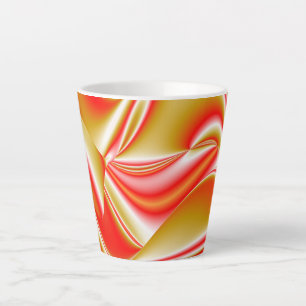 Tasse Latte Love and Gold Abstrait 3D Rainbowart