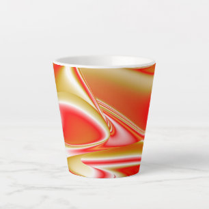 Tasse Latte Love and Gold Abstrait 3D Rainbowart