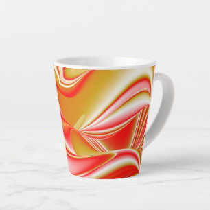 Tasse Latte Love and Gold Abstrait 3D Rainbowart