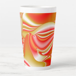 Tasse Latte Love and Gold Abstrait 3D Rainbowart