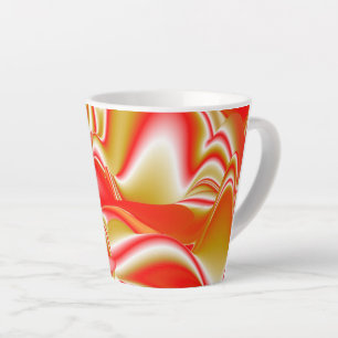 Tasse Latte Love and Gold Abstrait 3D Rainbowart