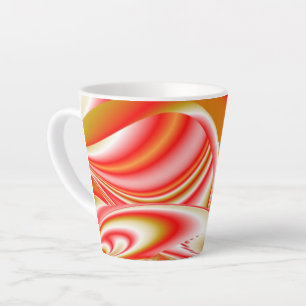 Tasse Latte Love and Gold Abstrait 3D Rainbowart