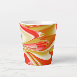 Tasse Latte Love and Gold Abstrait 3D Rainbowart
