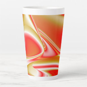 Tasse Latte Love and Gold Abstrait 3D Rainbowart