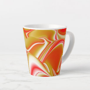 Tasse Latte Love and Gold Abstrait 3D Rainbowart