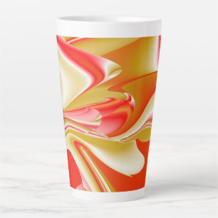 Tasse Latte Love and Gold Abstrait 3D Rainbowart