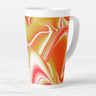 Tasse Latte Love and Gold Abstrait 3D Rainbowart